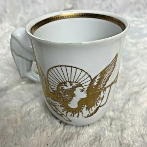 Porta Rejoice Fine Porcelain Angel Mug Cup Gold